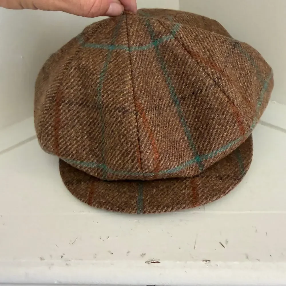 JJ Hat Center Rich Wool by Morgado tweed newsboy cap